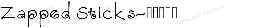 Zapped Sticks字体转换
